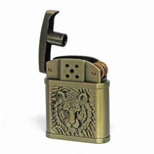 Бензиновая зажигалка Винтажная "Хозяин Амура" латунь