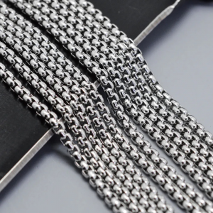 Цепочка на шею из нержавеющей стали / Длина 60 см, ширина 2.5 мм