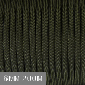 Русский паракорд 6мм (Paracord IV-750) Олива (200 м)