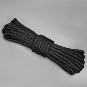 Русский паракорд 8мм сердечник 15 нитей (10 м) Черный / Шнур, тросс, репшнур, веревка туристическая