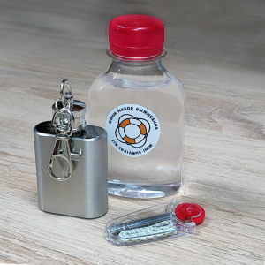 Заправка для бензиновой зажигалки: канистра стальная (30мл), бензин (100мл), фетиль (10см) и кремний (7шт)