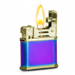 Автоматическая бензиновая металлическая зажигалка (хамелеон) / Фитиль и кремний в комплекте